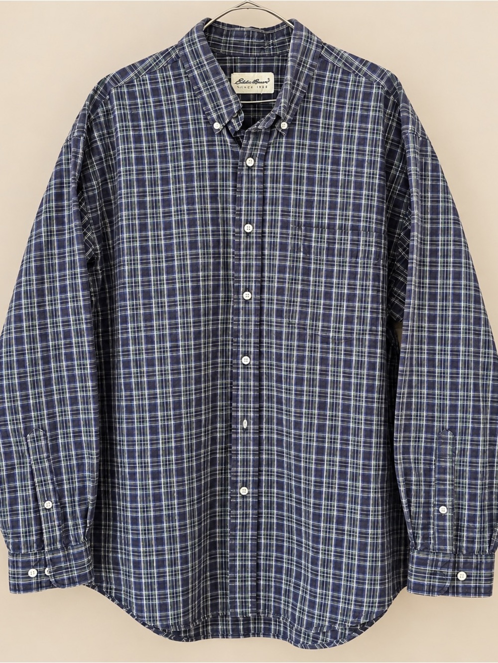 90s Vintage Oversize Indie Sleeze Mid Weight Eddie Bauer Plaid Button Down XL